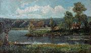 unknow artist Landscape with river USA oil painting artist